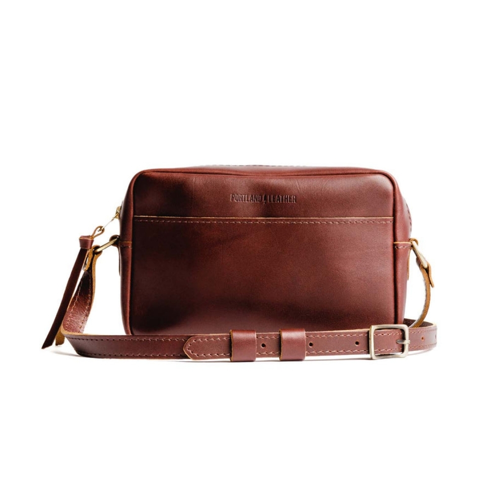 SOLD-Portland Leather Toaster bag in Cognac